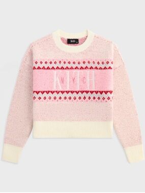 Kith Kids Novelty Fair Isle Cropped Nelson Sweater - Frosty Ross (2T)